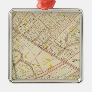 White Plains wards 2-3, New York Metalen Ornament