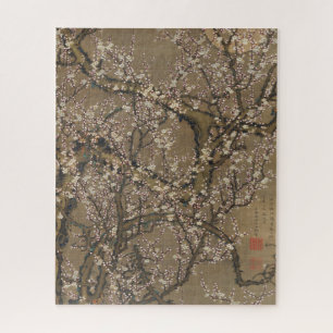 White Plum Blossom en Moon van Ito Jakuchu Legpuzzel