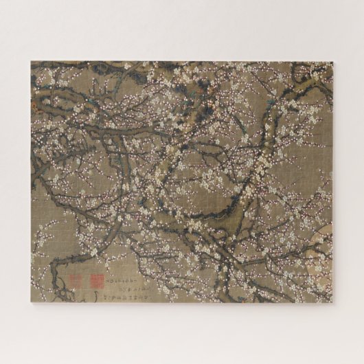 White Plum Blossom en Moon van Ito Jakuchu Legpuzzel (Horizontaal)