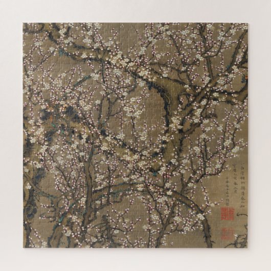 White Plum Blossom en Moon van Ito Jakuchu Legpuzzel (Verticaal)
