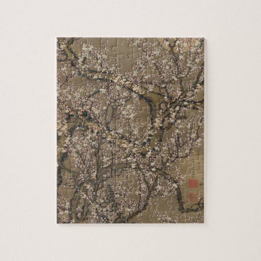 White Plum Blossom en Moon van Ito Jakuchu Legpuzzel (Verticaal)