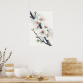 White Plum Blossoms Poster (Keuken)