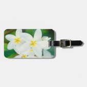 White Plumeria Bagagelabel (Voorkant horizontaal)