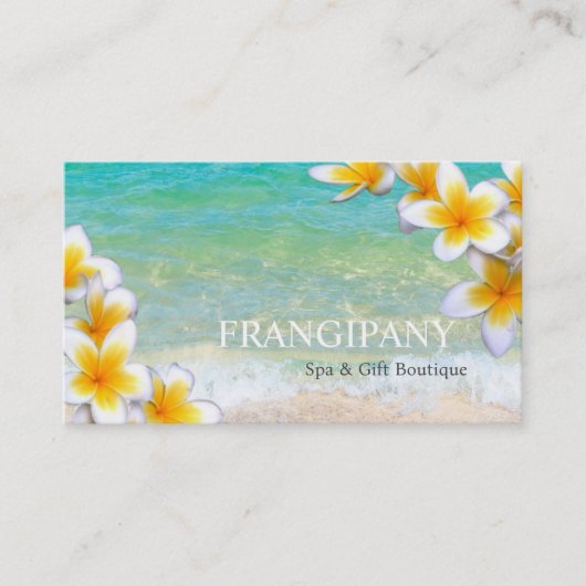 White Plumeria Beach Spa Resort Boutique B&B Visitekaartje (Voorkant)