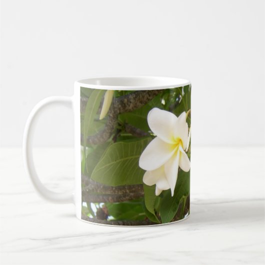 White Plumeria Cofee Mok (Links)