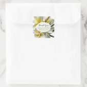 White Plumeria Custom Wedding Favor Labels (Tas)