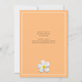 White Plumeria Flower Golden Sunset, sla de datum  Kaart (Achterkant)