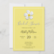 White Plumeria Flower on Yellow, Vrijgezellenfeest