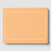 White Plumeria Flower with Golden Sunset, Weddensc Gastenboek (Achterkant)