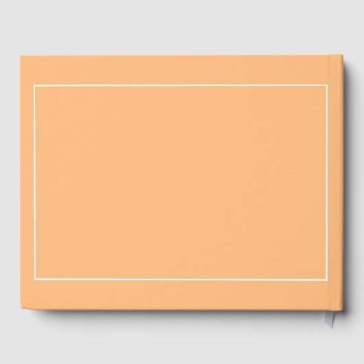 White Plumeria Flower with Golden Sunset, Weddensc Gastenboek (Achterkant)