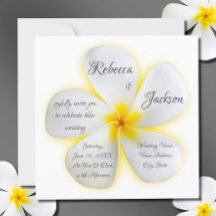 White Plumeria Flower with Yellow, Wedding,