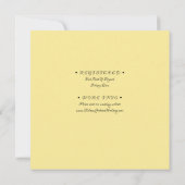 White Plumeria Flower, Yellow, Wedding, Save Date Kaart (Achterkant)