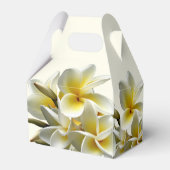 White Plumeria Flowers Wedding Reception Favor Box Bedankdoosjes (Achterkant)