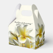 White Plumeria Flowers Wedding Reception Favor Box Bedankdoosjes (Voorkant Zijde)