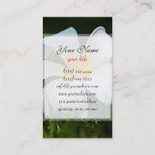 White Plumeria Frangipani Hawaii Flowers Visitekaartje (Achterkant)