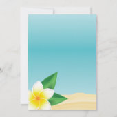 White Plumeria Frangipani Island Beach Wedding Kaart (Achterkant)