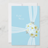 White Plumeria Hawaiian Bridal Shower Invitation Kaart (Voorkant)
