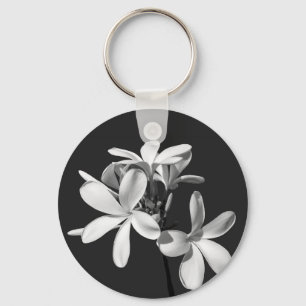 White Plumeria in full bloom Sleutelhanger