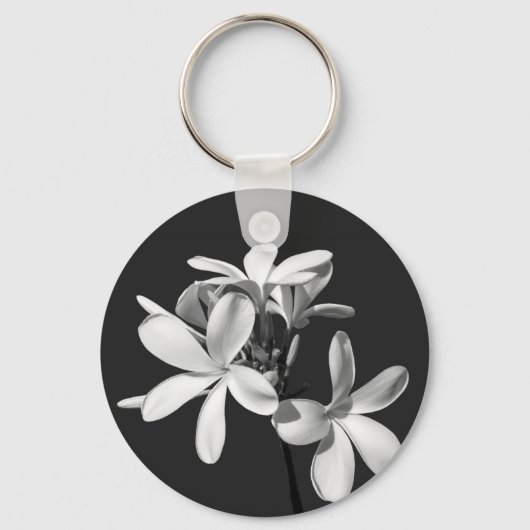 White Plumeria in full bloom Sleutelhanger (Voorkant)