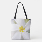 White Plumeria - Macro Portrait Tote Bag (Achterkant)