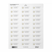 White Plumeria on Blue, Tropical, Floral, Label (Full Sheet)