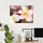 White Plumeria Poster (Thuiskantoor)