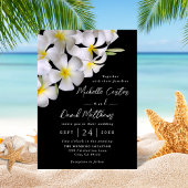 White Plumeria Temple Tree Wedding Invitation Save The Date