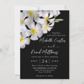 White Plumeria Temple Tree Wedding Invitation Save The Date (Voorkant)