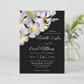 White Plumeria Temple Tree Wedding Invitation Save The Date (Staand voorkant)