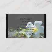 White Plumeria Visitekaartje (Achterkant)