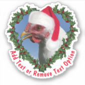 White Plymouth Rock Chicken WreatKerstmis Sticker (Voorkant)