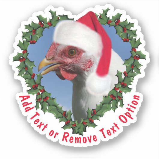 White Plymouth Rock Chicken WreatKerstmis Sticker (Voorkant)
