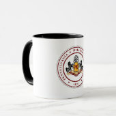 + White PMC SEAL Mok met Black Trim -11 of 15 oz (Voorkant links)