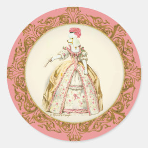 White podle Marie Antoinette  Art Ronde Sticker