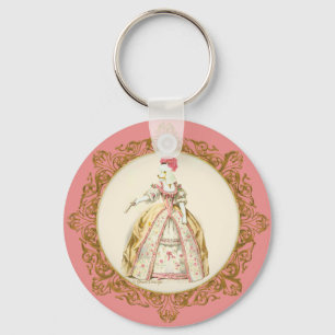 White podle Marie Antoinette Art Sleutelhanger