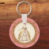 White podle Marie Antoinette  Art Sleutelhanger (Voorkant)