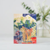 White Poinsettia #181203 Feestdagenkaart (Staand voorkant)