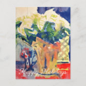 White Poinsettia #181203 Feestdagenkaart (Voorkant)