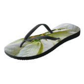 White Poinsettia Elegant Kerstfeestdag Floral Teenslippers (Schuin)
