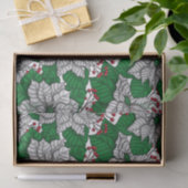 White poinsettia, kerstpatroon tissuepapier (Geschenk)