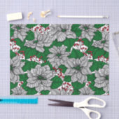 White poinsettia, kerstpatroon tissuepapier (Craft)