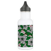 White poinsettia, kerstpatroon waterfles  (Links)