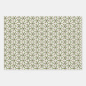 White Poinsettia Motif Inpakpapier Vel (Voorkant)