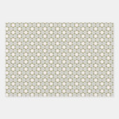 White Poinsettia Motif Inpakpapier Vel (Voorkant 3)