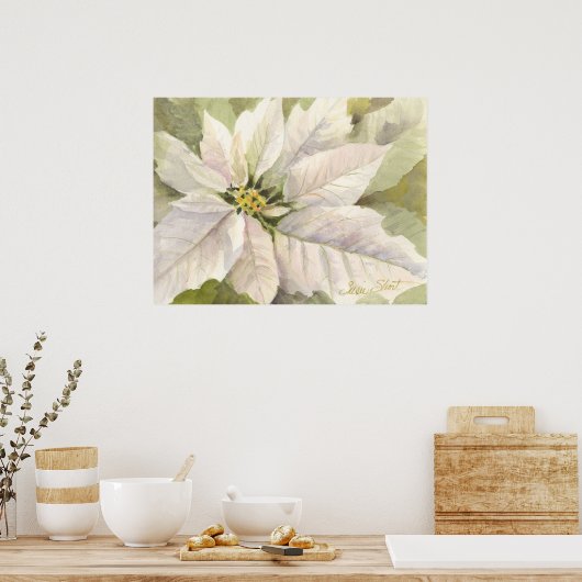 White Poinsettia Poster (Keuken)