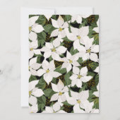 White Poinsettia Wedding Invitation Kaart (Achterkant)
