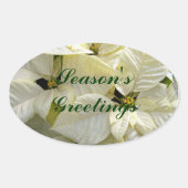 White Poinsettias Sticker (Voorkant)