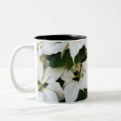 White Poinsettias Tweekleurige Koffiemok (Links)