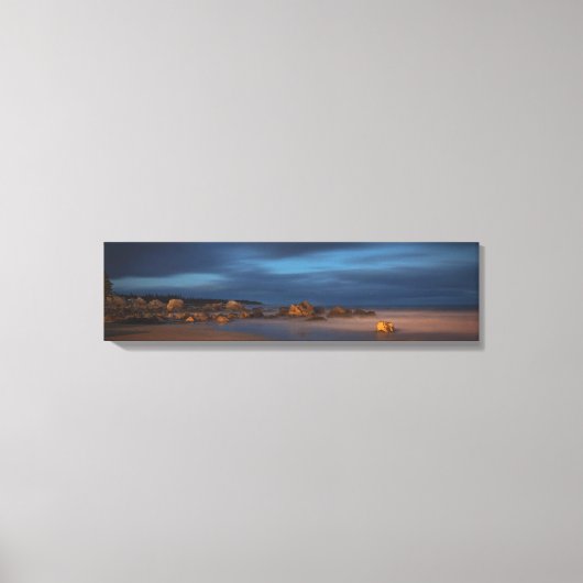 White Point Beach bij schemering gewikkeld canvas Afdruk (Voorkant)