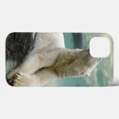 White Polar Beer Hunter op rock Case-Mate iPhone Case (Achterkant (horizontaal))
